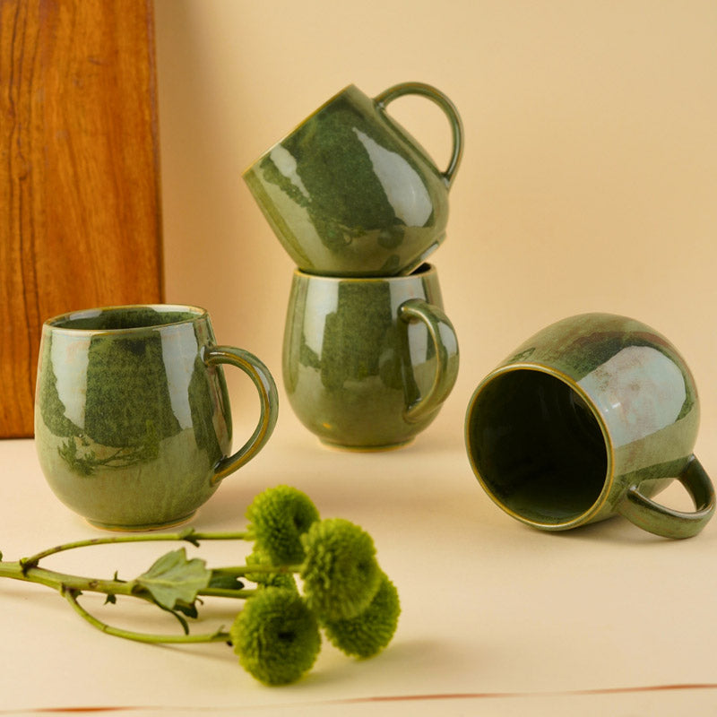 Buy Blaina Ceramic Mug (350 ML) - Green Mug & Tea Cup from Vaaree