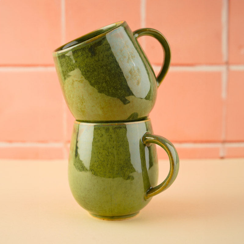 Buy Blaina Ceramic Mug (350 ML) - Green Mug & Tea Cup from Vaaree