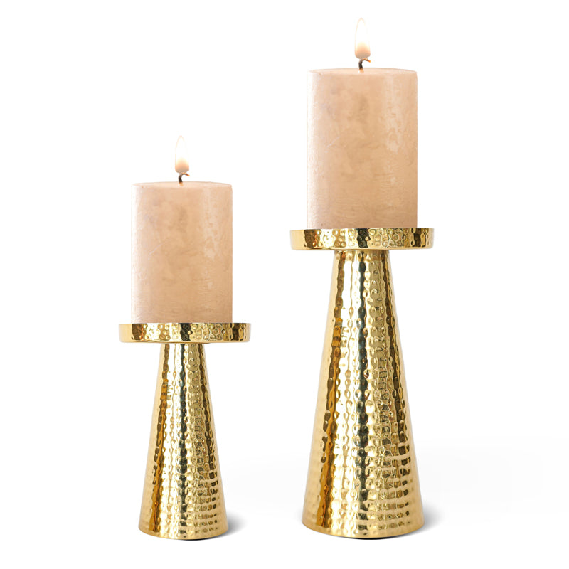 Buy Arwen Hammered Candle Holder - Set Of Two Candle Holders from Vaaree