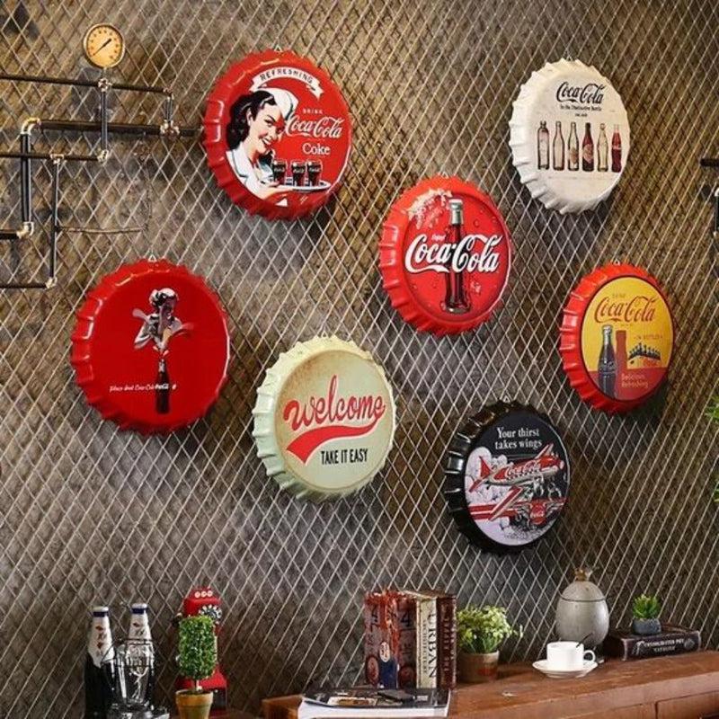 Buy Carlsberg Beer Rust Bottle Cap Wall Accent Wall Accents from Vaaree