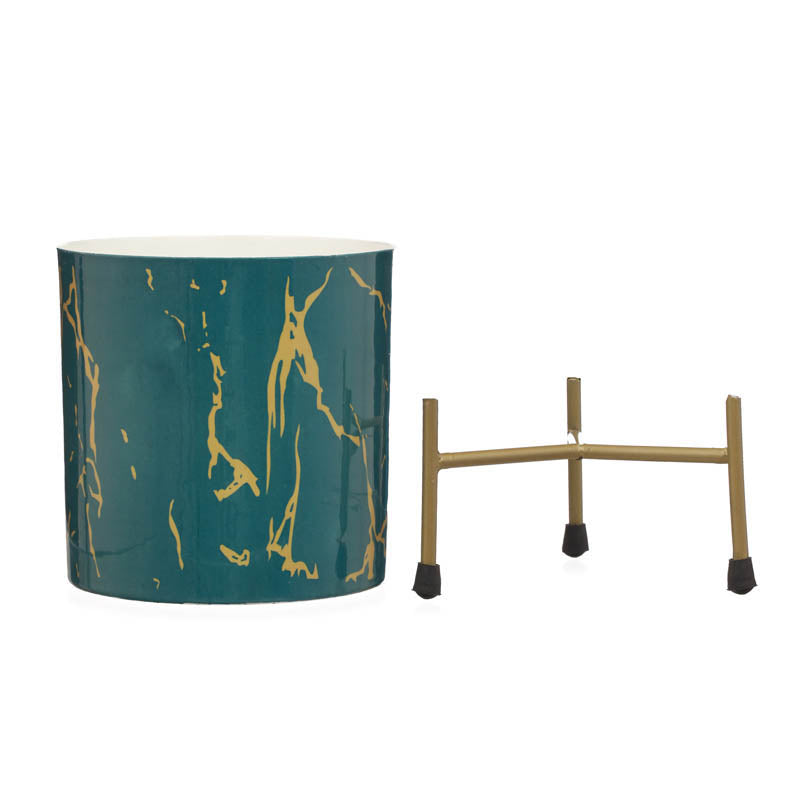 Buy Nauko Planter With Stand (Green) - Two Piece set Pots & Planters from Vaaree