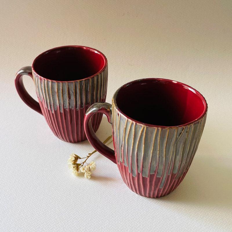 Buy Lira Ceramic Mug (300 ML) - Set Of Two Mug & Tea Cup from Vaaree