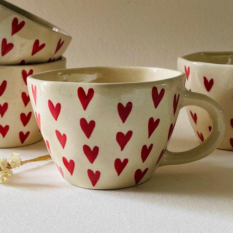 Buy Heart Melody Cup (240 ML) - Set Of Four Mug & Tea Cup from Vaaree