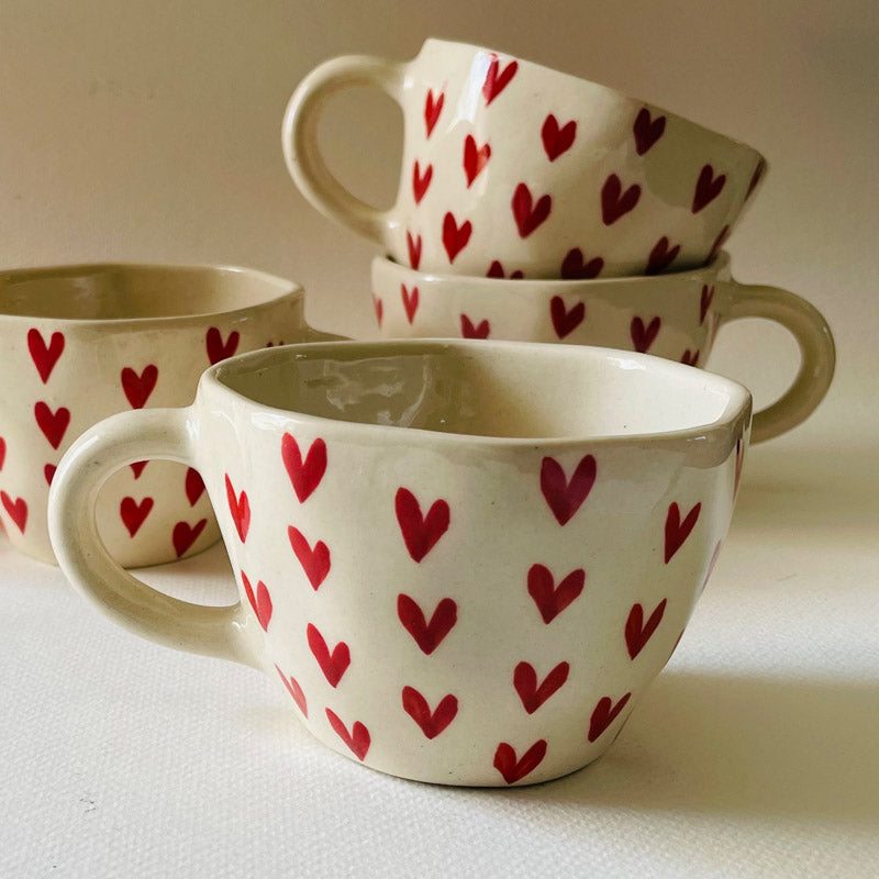 Buy Heart Melody Cup (240 ML) - Set Of Six Mug & Tea Cup from Vaaree