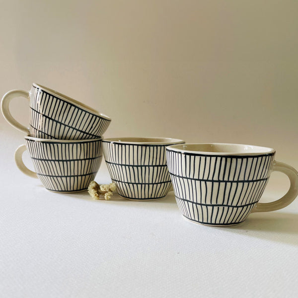 Buy Marta Ceramic Cup (240 ML) - Set Of Four Mug & Tea Cup from Vaaree