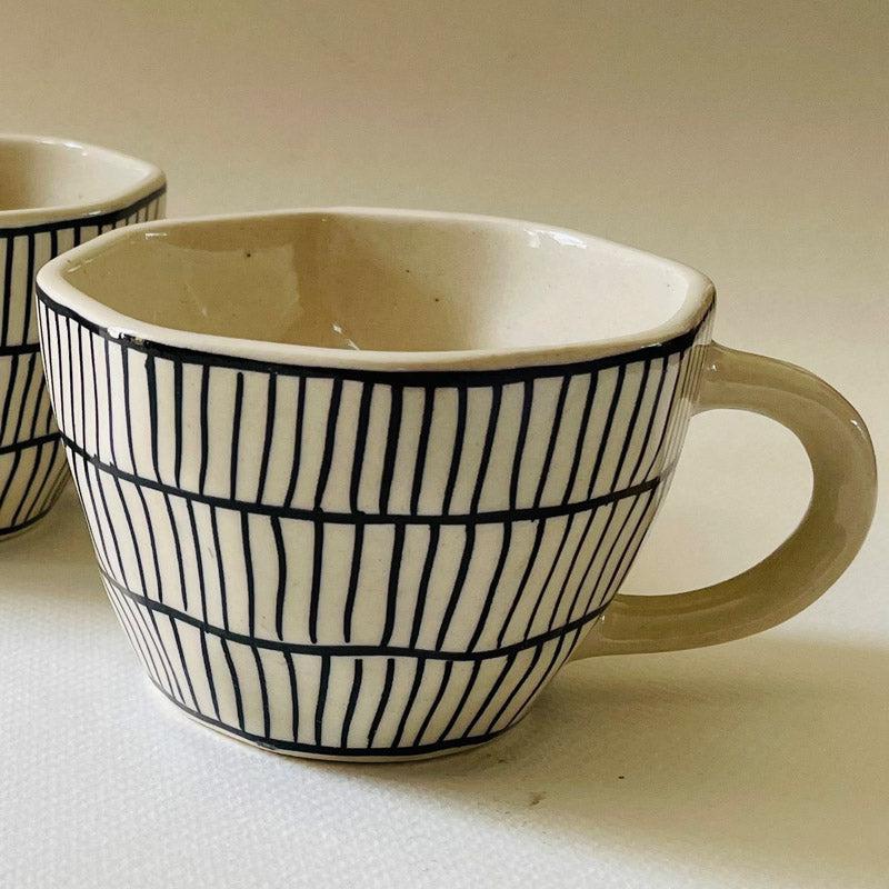 Buy Marta Ceramic Cup (240 ML) - Set Of Four Mug & Tea Cup from Vaaree