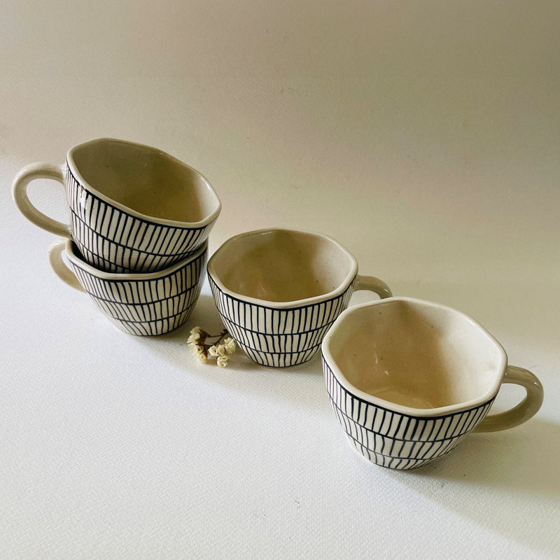 Buy Marta Ceramic Cup (240 ML) - Set Of Four Mug & Tea Cup from Vaaree