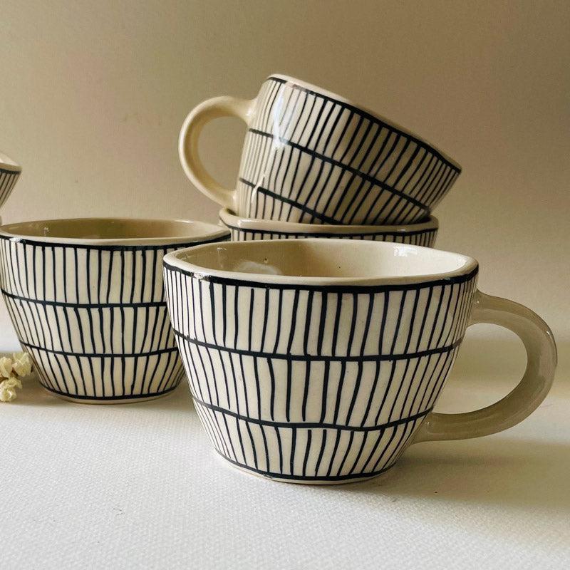 Buy Marta Ceramic Cup (240 ML) - Set Of Six Mug & Tea Cup from Vaaree