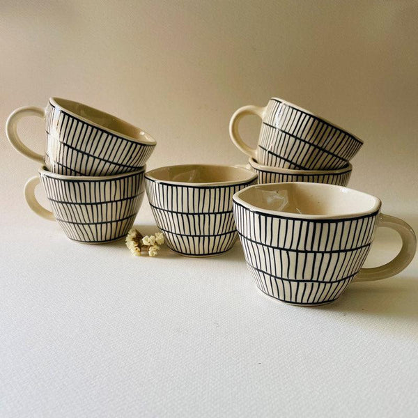 Buy Marta Ceramic Cup (240 ML) - Set Of Six Mug & Tea Cup from Vaaree