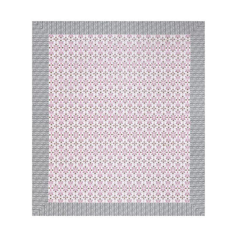 Buy Sukie Ethnic Bedsheet - Pink & Grey Bedsheets from Vaaree