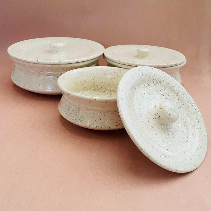 Buy Cedar Ceramic Casserole - Set Of Three Casserole from Vaaree