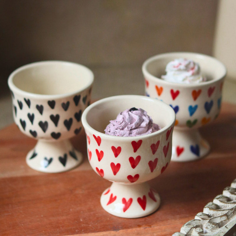 Buy Heart Mate Icecream Cup (200 ML) - Set of Three Icecream Cup from Vaaree