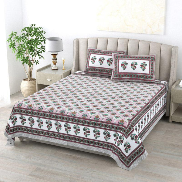 Buy Shelby Floral Bedsheet - Maroon Bedsheets from Vaaree