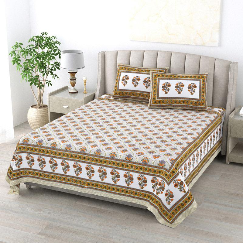 Buy Shelby Floral Bedsheet - Yellow Bedsheets from Vaaree