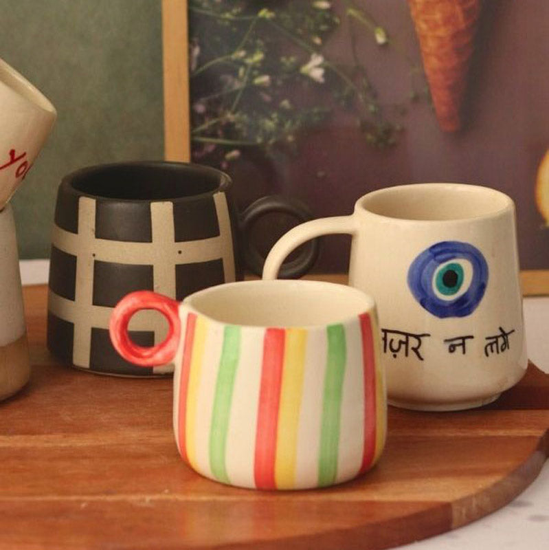 Buy Carvo Ceramic Cup (250 ML) - Set of Six Mug & Tea Cup from Vaaree