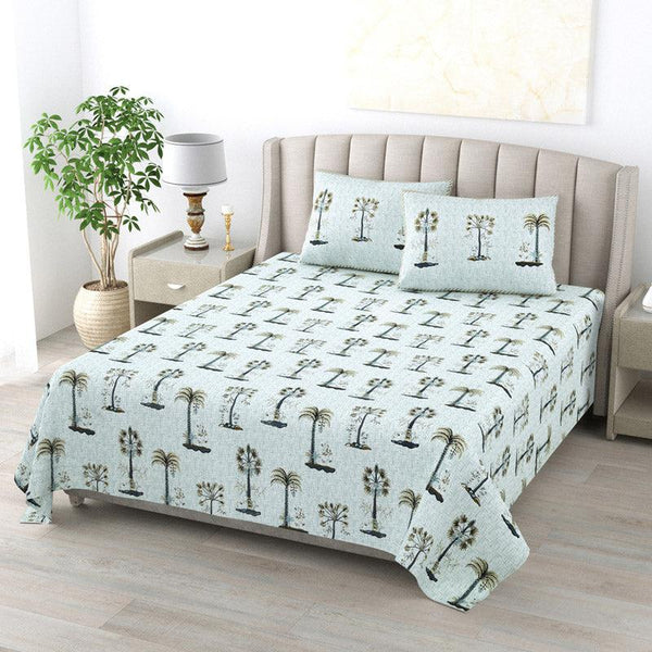 Buy Sienna Tropica Bedsheet - Green Bedsheets from Vaaree