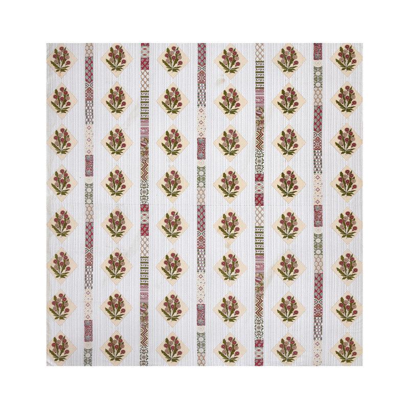 Buy Jaliz Floral Bedsheet - White & Red Bedsheets from Vaaree