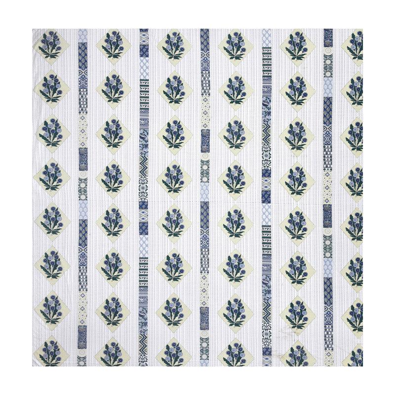 Buy Jaliz Floral Bedsheet - White & Blue Bedsheets from Vaaree