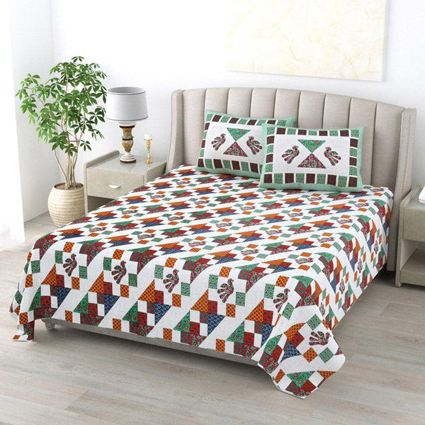 Buy Saskia Abstract Bedsheet - Multicolor Bedsheets from Vaaree