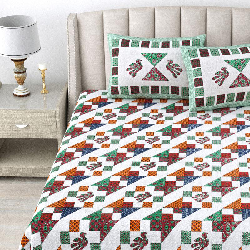 Buy Saskia Abstract Bedsheet - Multicolor Bedsheets from Vaaree