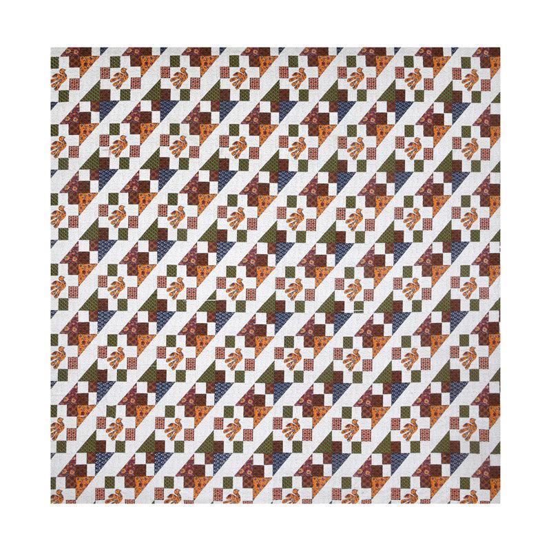 Buy Saskia Abstract Bedsheet - Orange & White Bedsheets from Vaaree