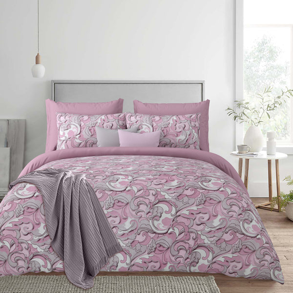 Bedsheets - Lasya Floral Bedsheet - Pink