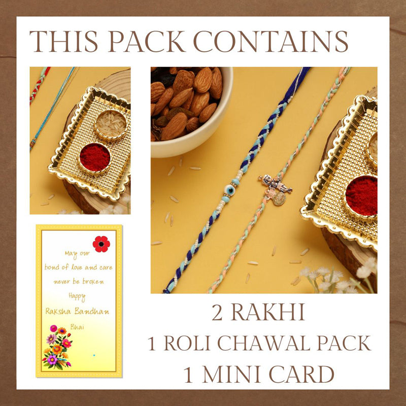 Buy Nadora Krishna & Evil Eye Rakhi Hamper Rakhi from Vaaree