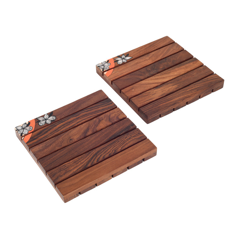 Coaster - Minerva Wooden Coaster - Set Of Two