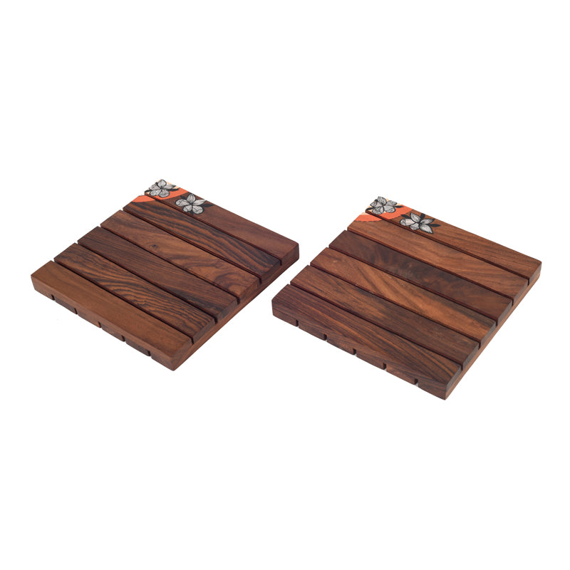 Coaster - Minerva Wooden Coaster - Set Of Two