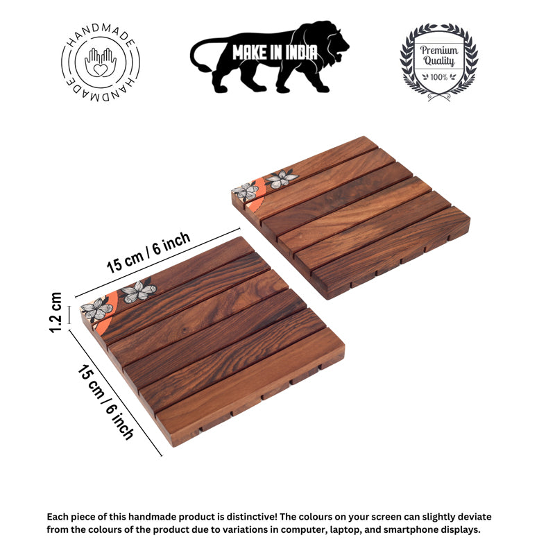 Coaster - Minerva Wooden Coaster - Set Of Two