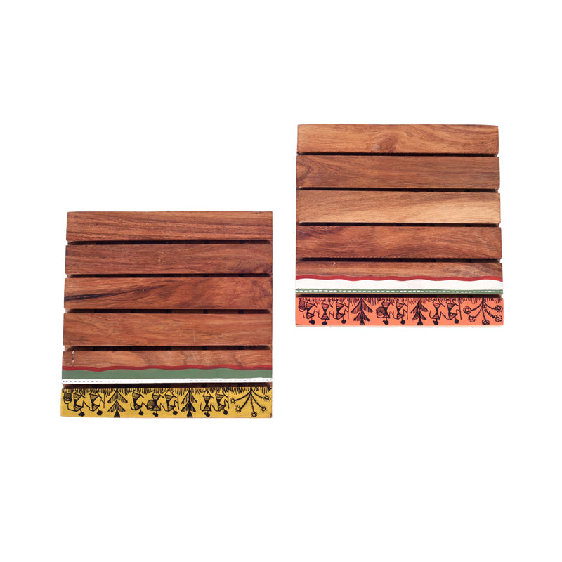 Buy Alda Wooden Trivet - Set Of Two Hot Mat from Vaaree