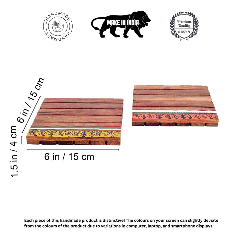 Buy Alda Wooden Trivet - Set Of Two Hot Mat from Vaaree