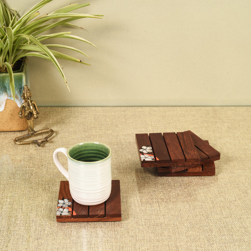 Coaster - Jasmina Wooden Coaster - Set Of Four