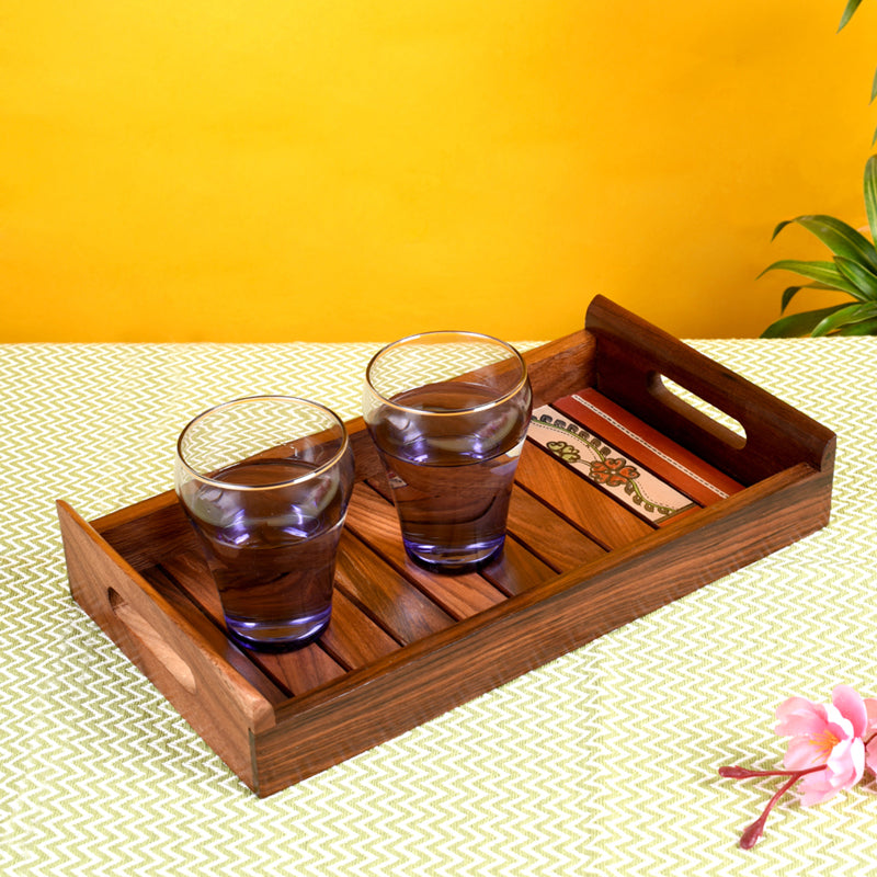 Buy Gala Handpainted Sheesham Wood Serving Tray Serving Tray from Vaaree