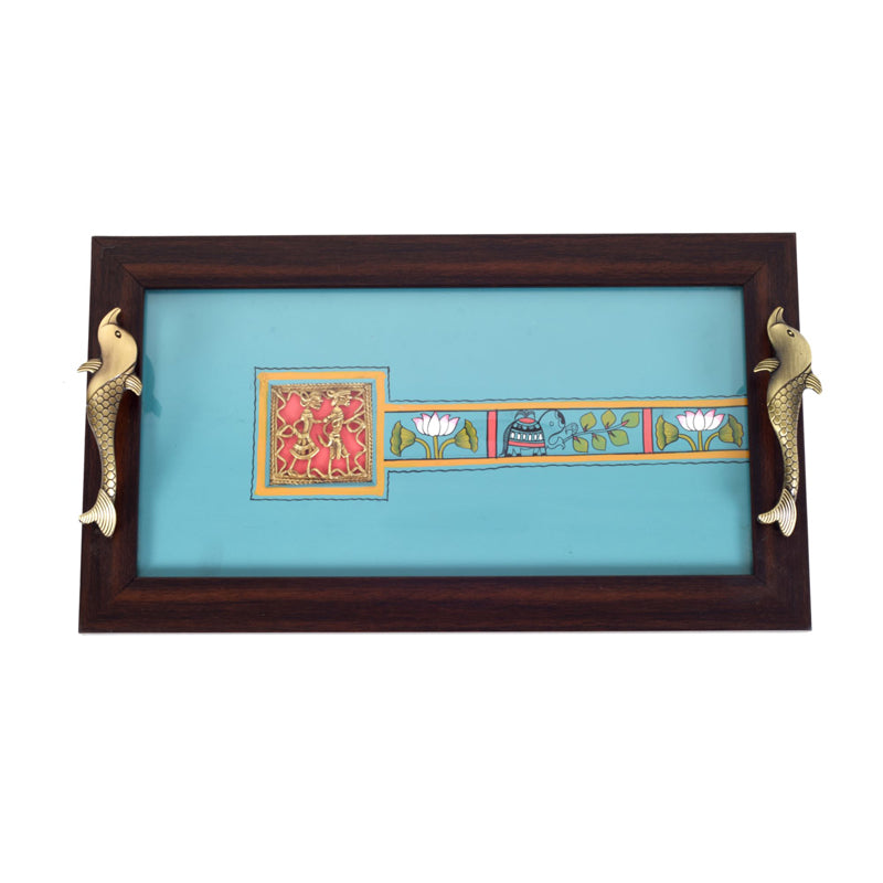 Buy Periwinkle Elephant Serving Tray Serving Tray from Vaaree