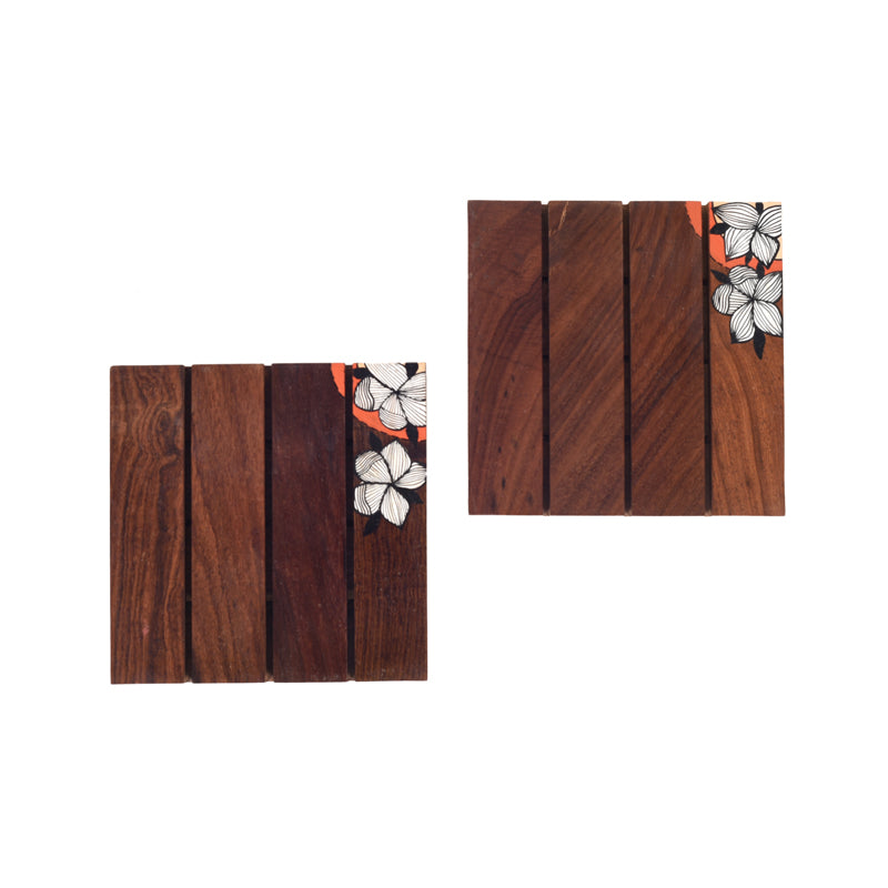 Serving Tray - Elco Rosewood Serving Tray - Four Piece Set