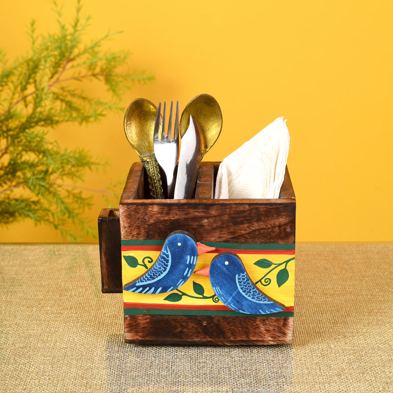 Cutlery Stand - Chidiya Love Cutlery Holder