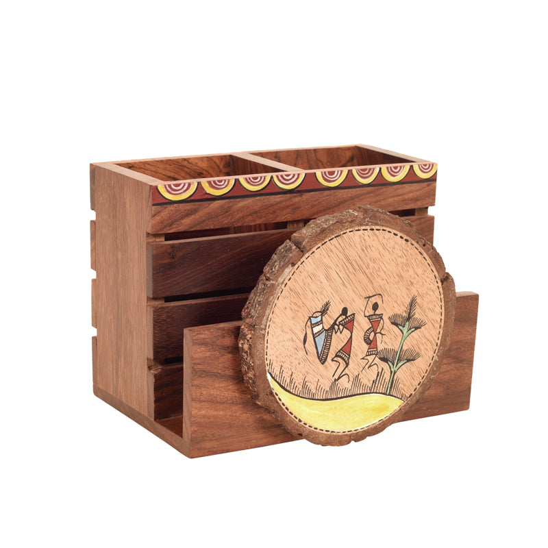 Cutlery Stand - Warli Wale Cutlery Holder