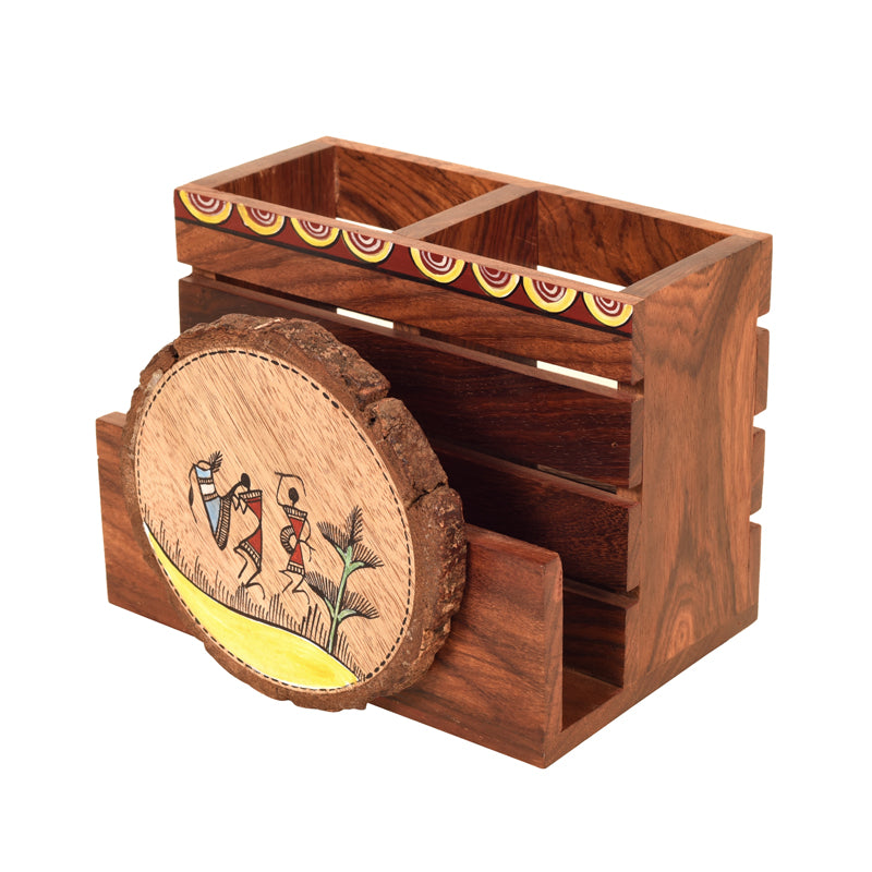 Cutlery Stand - Warli Wale Cutlery Holder