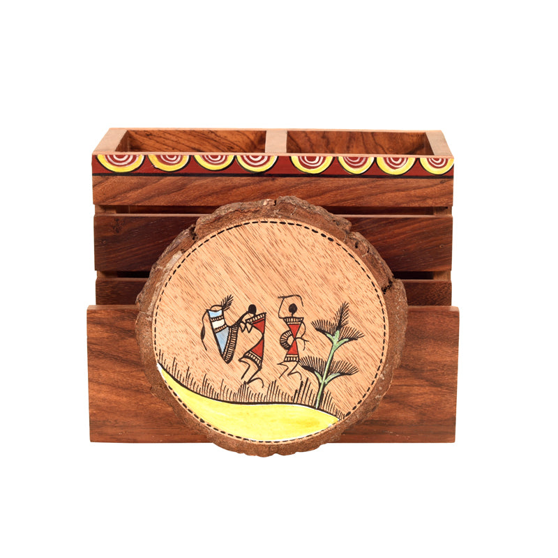 Cutlery Stand - Warli Wale Cutlery Holder