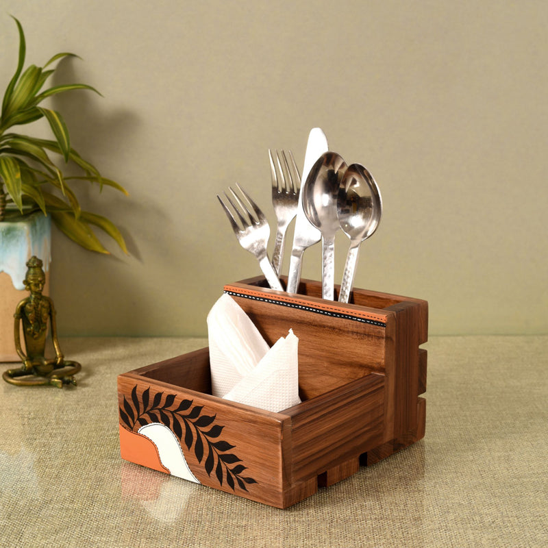 Cutlery Stand - Leafy Lama Cutlery Holder