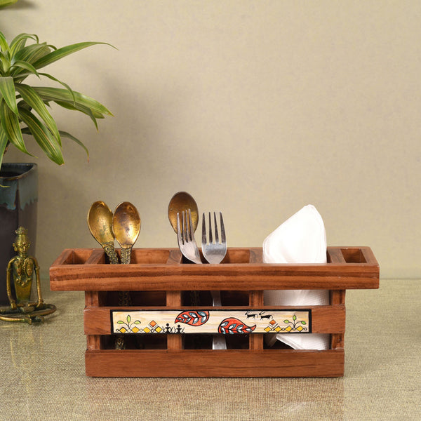 Cutlery Stand - Ima Handcrafted Floral Cutlery Holder