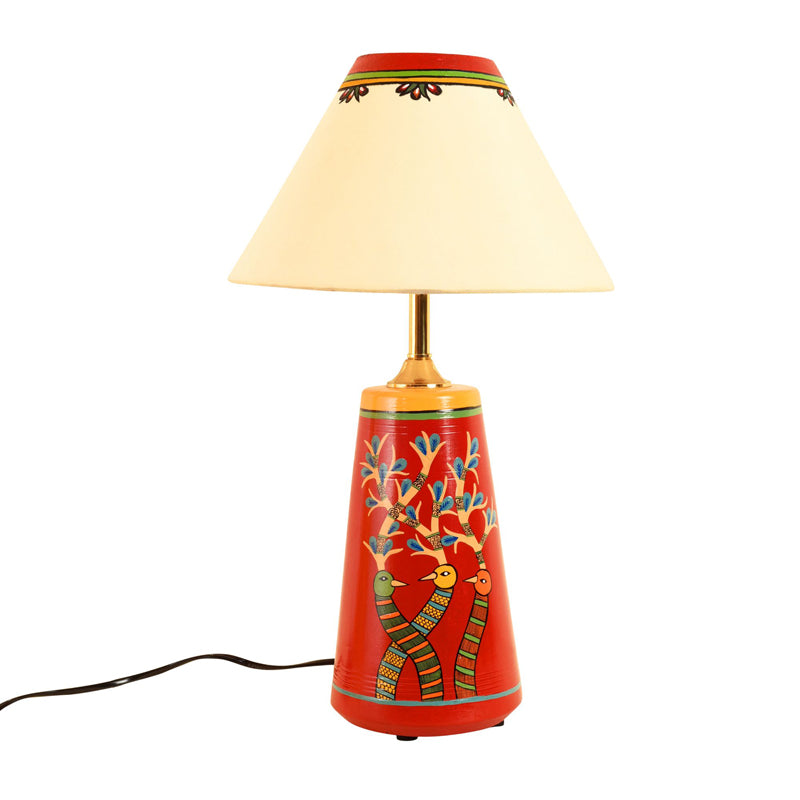 Buy Birdo Chirp Terracotta Table Lamp Table Lamp from Vaaree