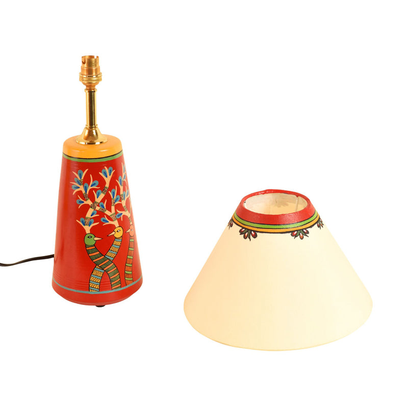 Buy Birdo Chirp Terracotta Table Lamp Table Lamp from Vaaree