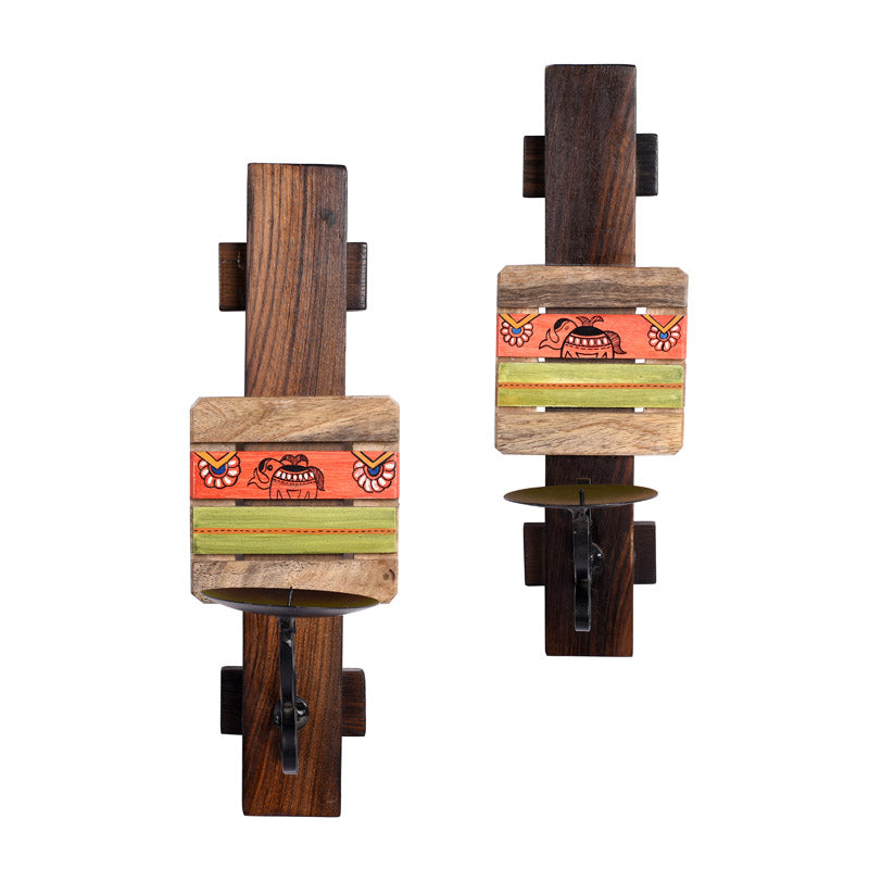 Buy Anvi Wall Candle Stand - Set Of Two Tea Light Candle Holders from Vaaree