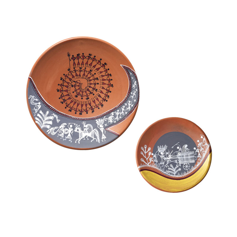 Wall Accents - Diyana Warli Terracotta Wall Accent