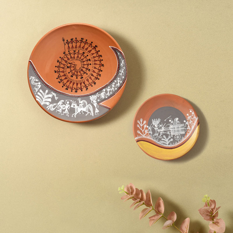 Buy Diyana Warli Terracotta Wall Accent Wall Accents from Vaaree