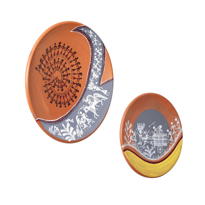 Wall Accents - Diyana Warli Terracotta Wall Accent