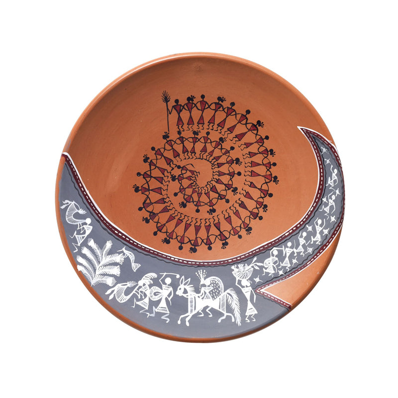 Buy Diyana Warli Decorative Terracotta Wall Accent Wall Accents from Vaaree