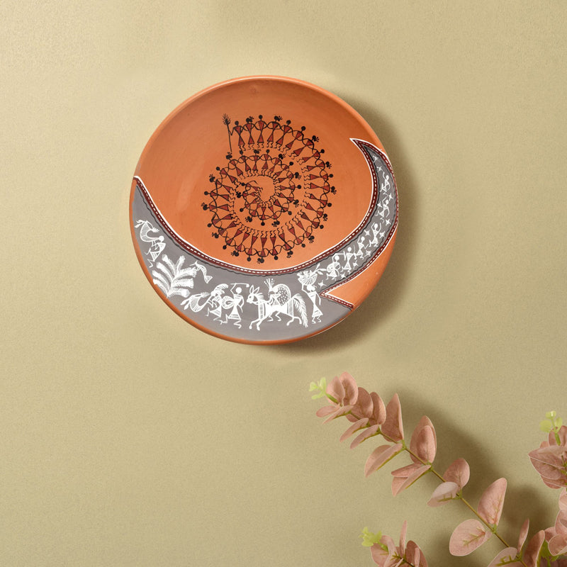 Wall Accents - Diyana Warli Decorative Terracotta Wall Accent